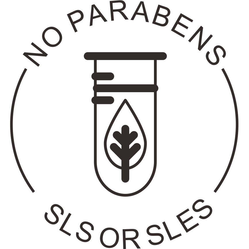 [Image of No Parabens, SLS or SLES Icon]